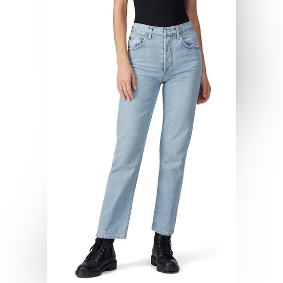 Reformation Denim - Reformation Cynthia high rise straight cropped jeans Toledo light wash 29 NWT